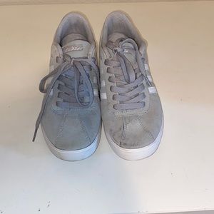 Adidas gray suede sneakers, size 7.5